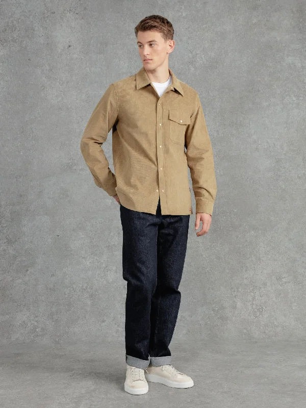 The Cord Saint Studded Shirt - Natural