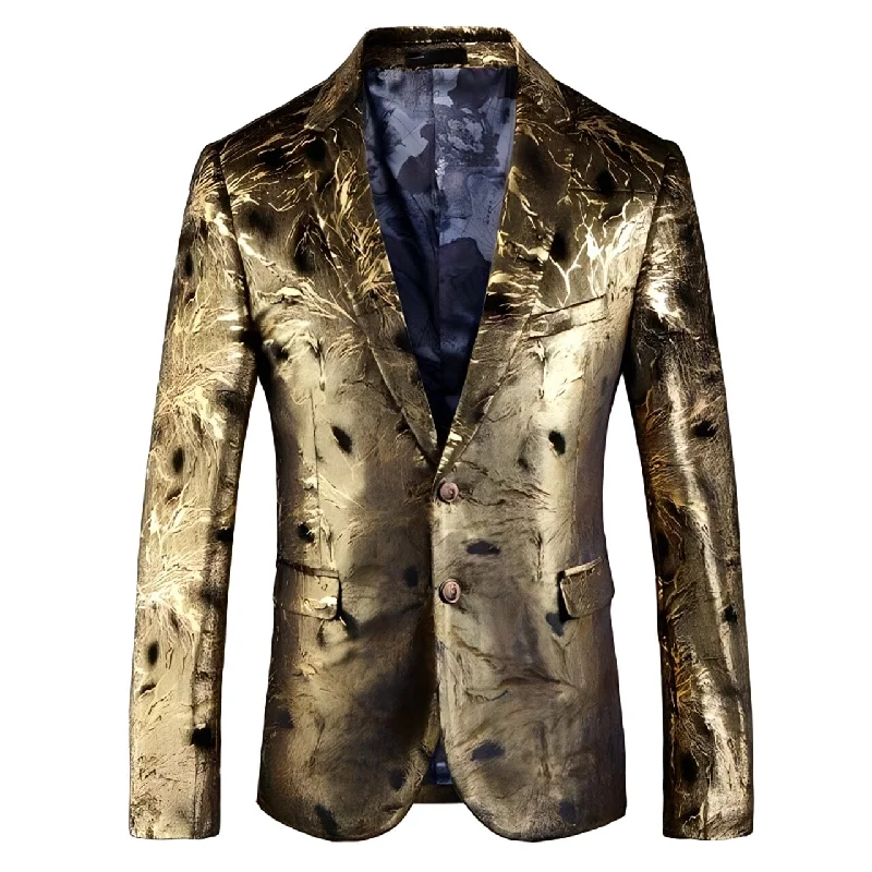 The Davide Gold Slim Fit Blazer Suit Jacket