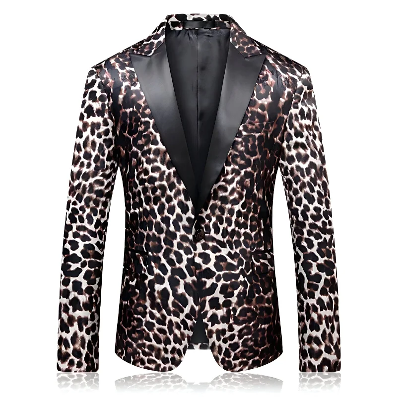 The Leopard Slim Fit Blazer Suit Jacket