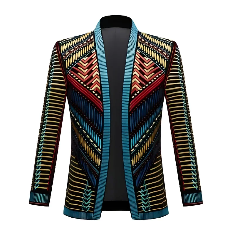 The Zion Embroidered Open Front Jacket