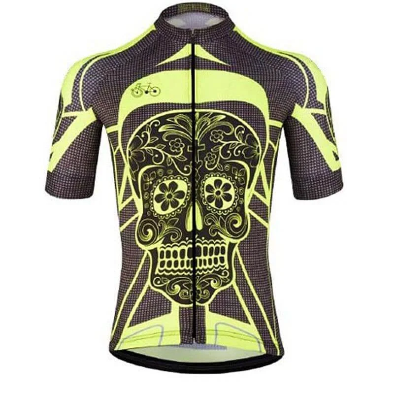 Yellow Day Of The Dead Cycling Jersey