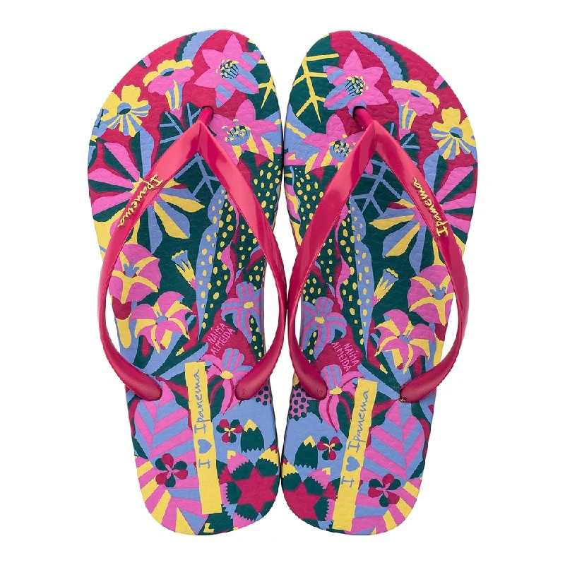Adjustable Strap Women's Sandals with a Padded Heel in Pink for a Custom FitIpanema Sandals Flip Flop Pink/Blue/Yellow