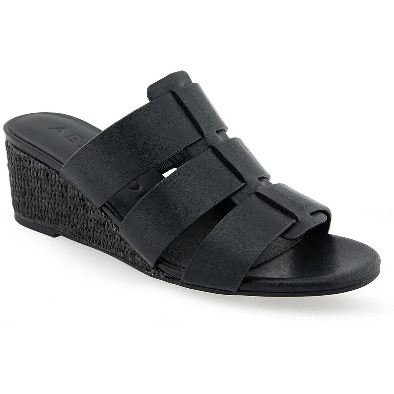 Adjustable Strap Women's Sandals with a Padded Heel in Pink for a Custom FitAerosoles Womens Wilma Slip On Wedge Wedge Sandals