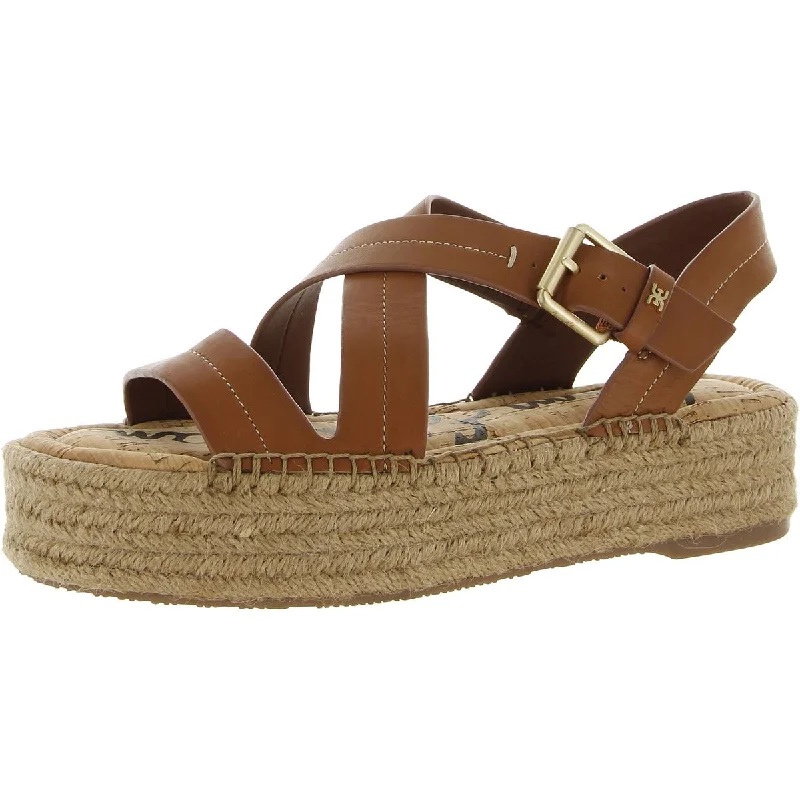 Sustainable Women's Recycled Material Sandals in Beige for Eco - Conscious ShoppersAisling Womens Leather Strappy Platform Sandals
