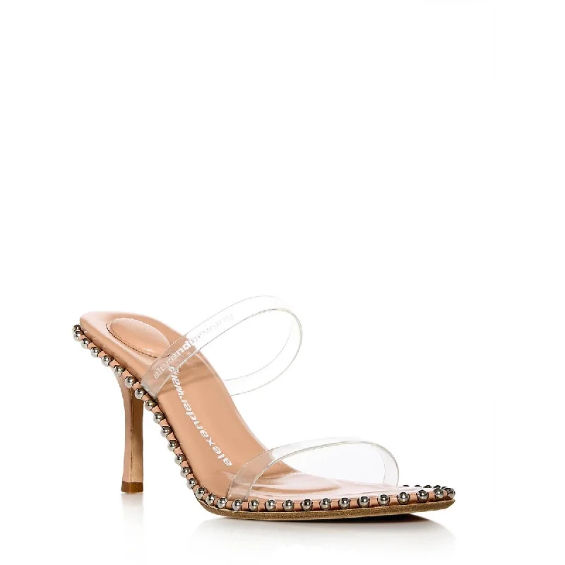 Lightweight Women's Mesh - Paneled Sandals in Yellow for BreathabilityAlexander Wang Womens Nova 85 Studded Slip On Heels