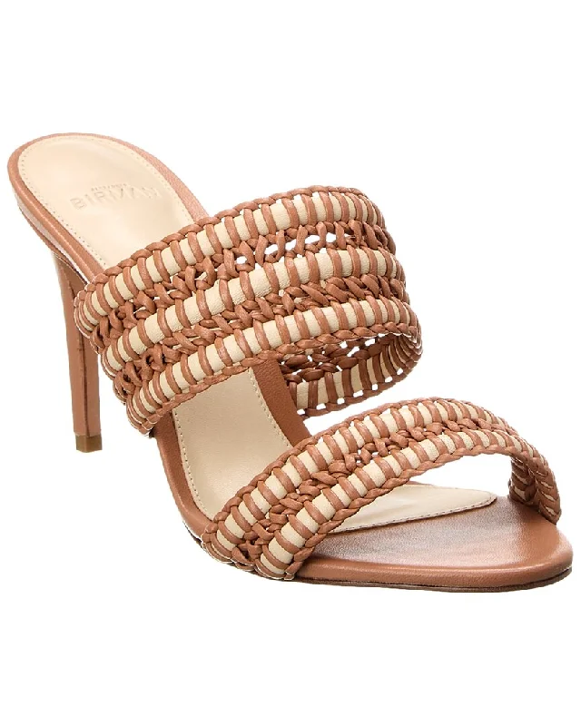 Women's Sandals with a Glitter - Coated Strap in Gold for a Sparkly Summer OutfitAlexandre Birman Emmy 85 Leather Sandal