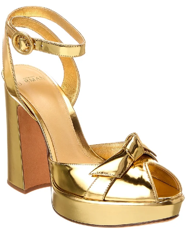 Elastic - Strap Women's Sandals with a Padded Toe in Teal for Easy On - and - OffAlexandre Birman Pepitta 120 Leather Platform Sandal
