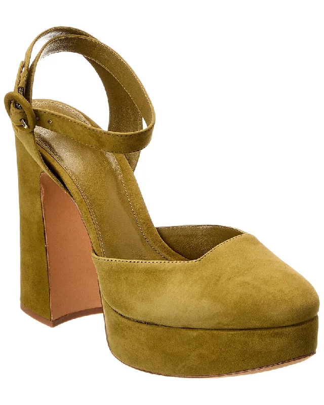 Child - Friendly Women's Sandals with a Secure Buckle in Purple for Moms on the GoAlexandre Birman Vita 120 Suede Platform Sandal