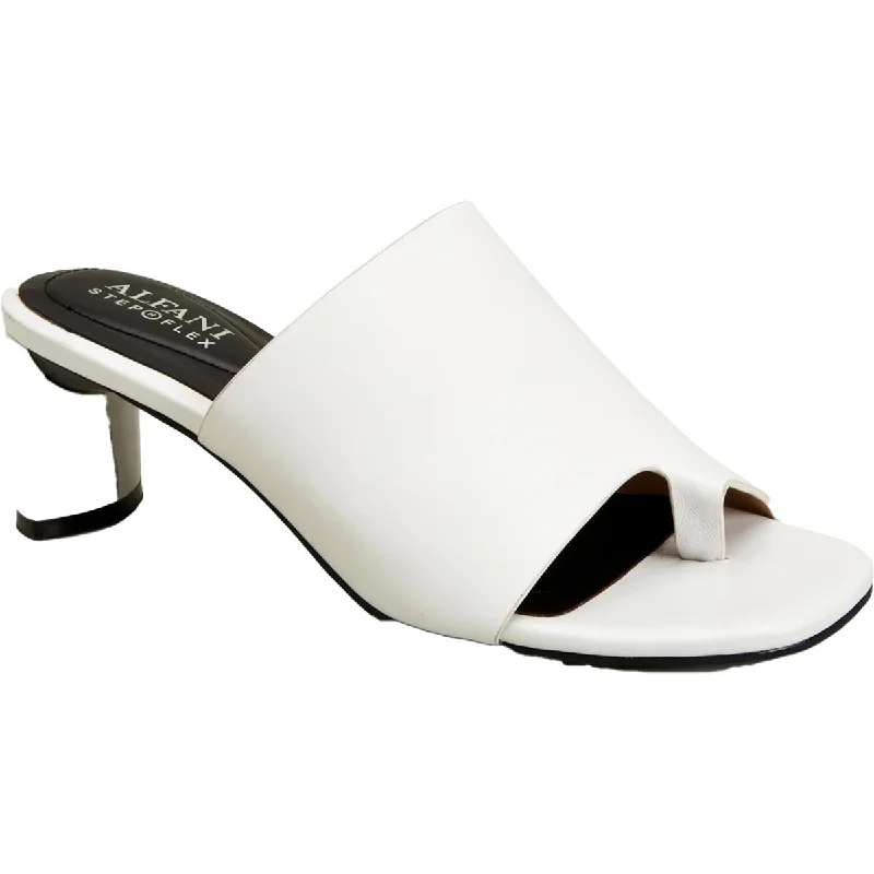 Women's Leather - Strapped Sandals with a Braided Detail in Brown for a Rustic AppealAlfani Womens Colyer Toe Loop Dressy Block Heel