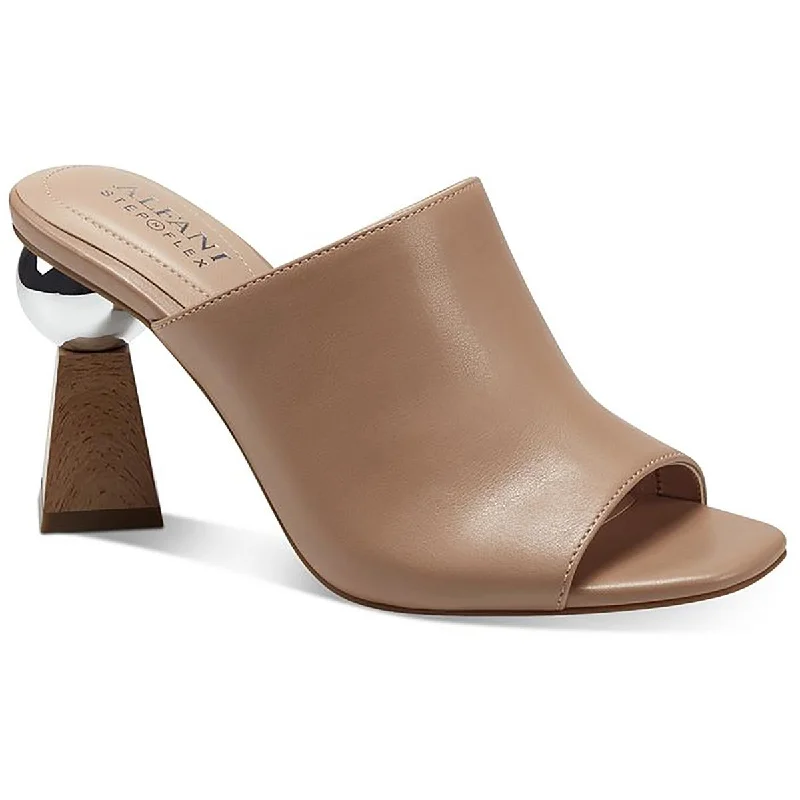 Anti - Slip Women's Sandals with a Grooved Sole in Green for Outdoor AdventuresAlfani Womens Magnolea Faux Leather Slip On Block Heel