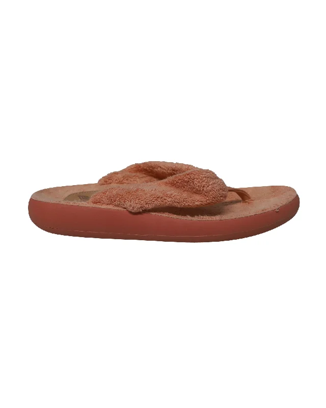 Women's Leather - Strapped Sandals with a Braided Detail in Brown for a Rustic AppealAncient Greek Sandals Charisma Terry Flip-Flops in Pink Leather