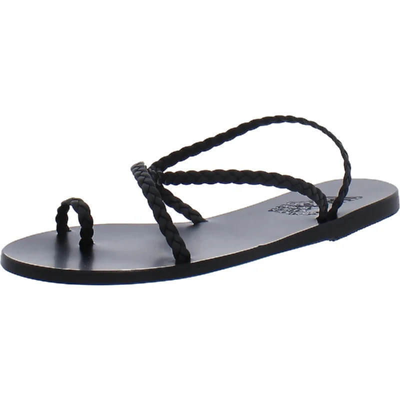 Plus Size Women's Wide - Width Platform Sandals in Black for Added Comfort and HeightAncient Greek Sandals Womens ELEFTHERIA Leather Toe Loop Sandals