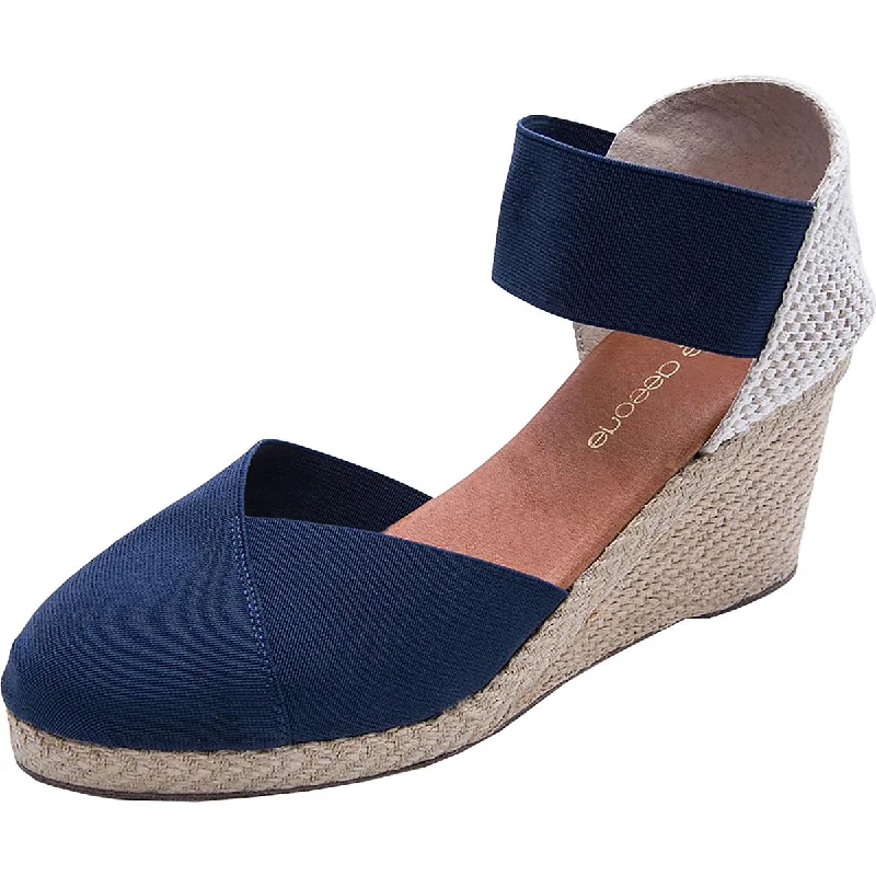 Women's Leather - Strapped Sandals with a Braided Detail in Brown for a Rustic AppealAndré Assous Womens Anouka Mid Close Toe Slingbacks Espadrilles