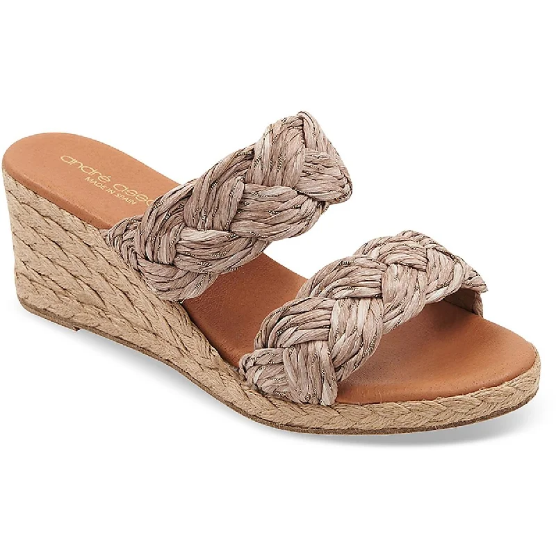 Adjustable Strap Women's Sandals with a Padded Heel in Pink for a Custom FitAndré Assous Womens Nori Slip On Padded Insole Wedge Sandals