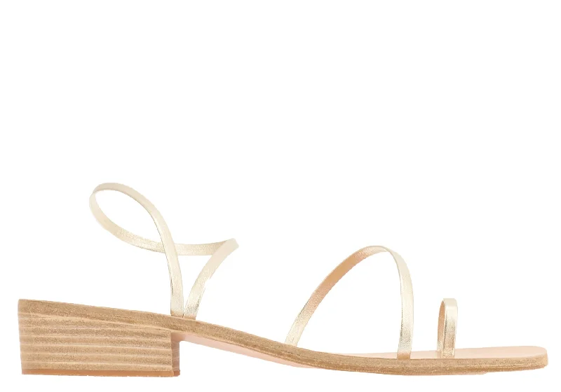 Women's Flat Slide Sandals with a Memory Foam Insole in White for All - Day ComfortApli Eleutheria Heel Sandals