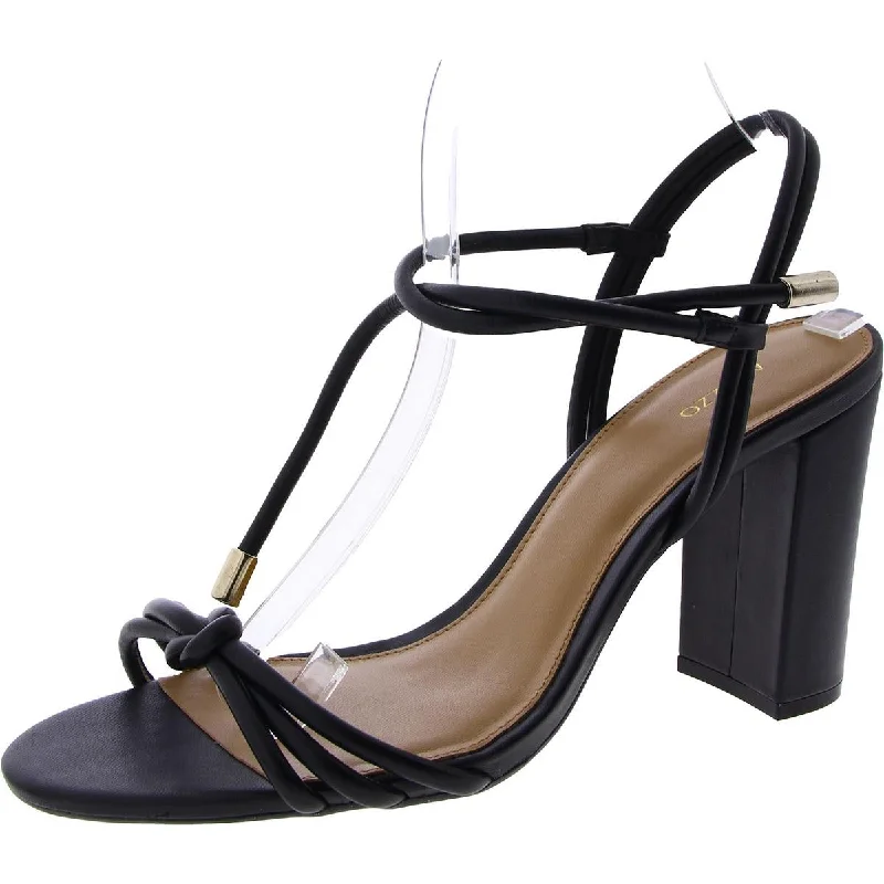 Women's Sandals with a Wedge Heel and a Tassel Detail in Orange for a Trendy LookArezzo Womens CAMILLA Leather Ankle strap Block Heel