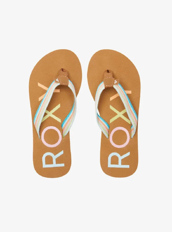 Women's Thong Sandals with a Beaded Design in Multicolor for a Beachy AestheticRoxy Sandals Girls