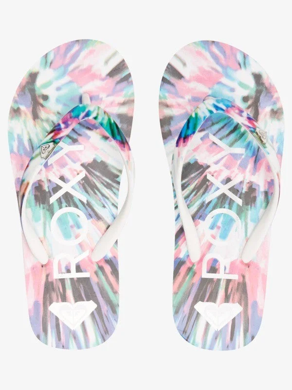 Elastic - Strap Women's Sandals with a Padded Toe in Teal for Easy On - and - OffRoxy Sandals Girls Printed Upper