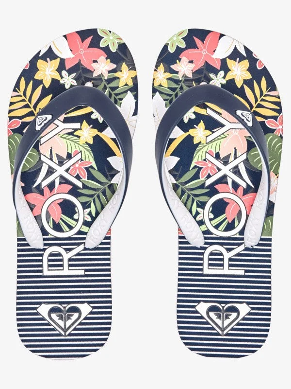 Sustainable Women's Recycled Material Sandals in Beige for Eco - Conscious ShoppersRoxy Sandals Girls Rubber