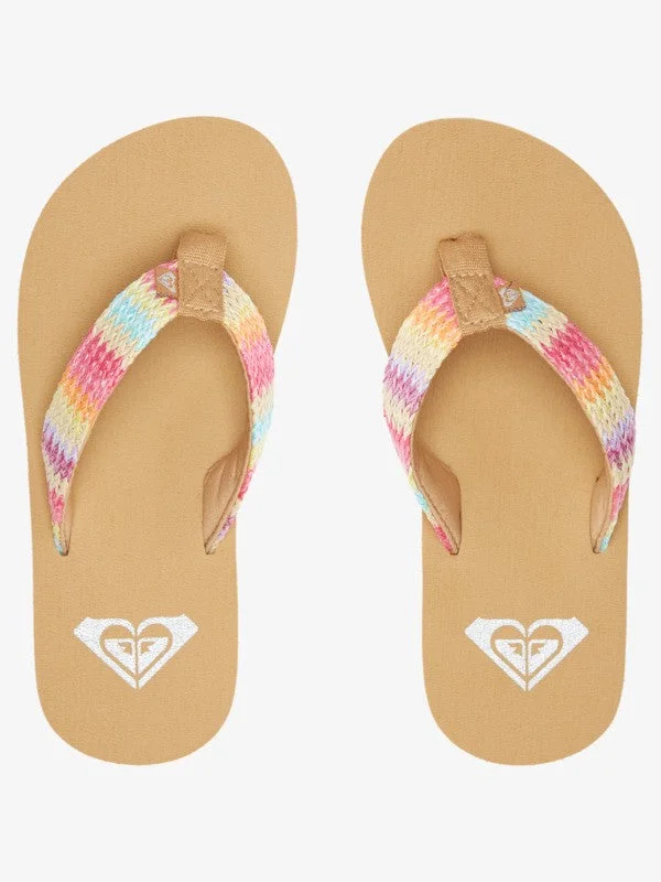 Women's Ankle - Strap Sandals with a Block Heel in Red for a Sophisticated StyleRoxy Sandals Girls Textile Lining