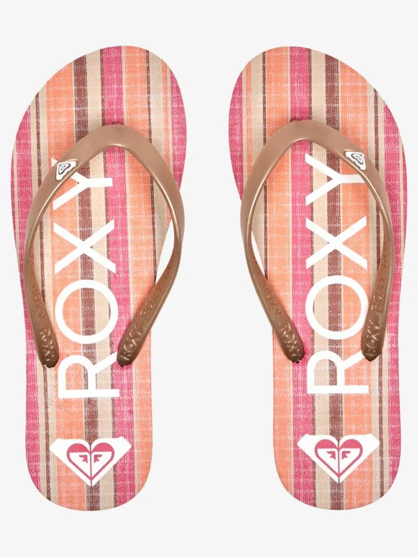 Shock - Absorbing Women's Sandals with a Soft Insole in Black for Active LifestylesRoxy Sandals Woman's Two Tone