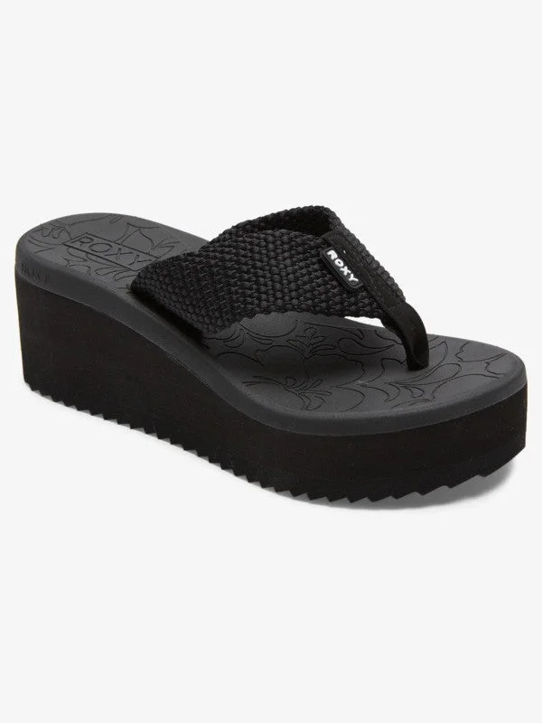 Shock - Absorbing Women's Sandals with a Soft Insole in Black for Active LifestylesRoxy Sandals