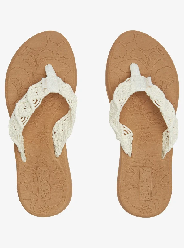 Women's Ankle - Strap Sandals with a Block Heel in Red for a Sophisticated StyleRoxy Sandals Woman's Hawaii Crochet Sandals