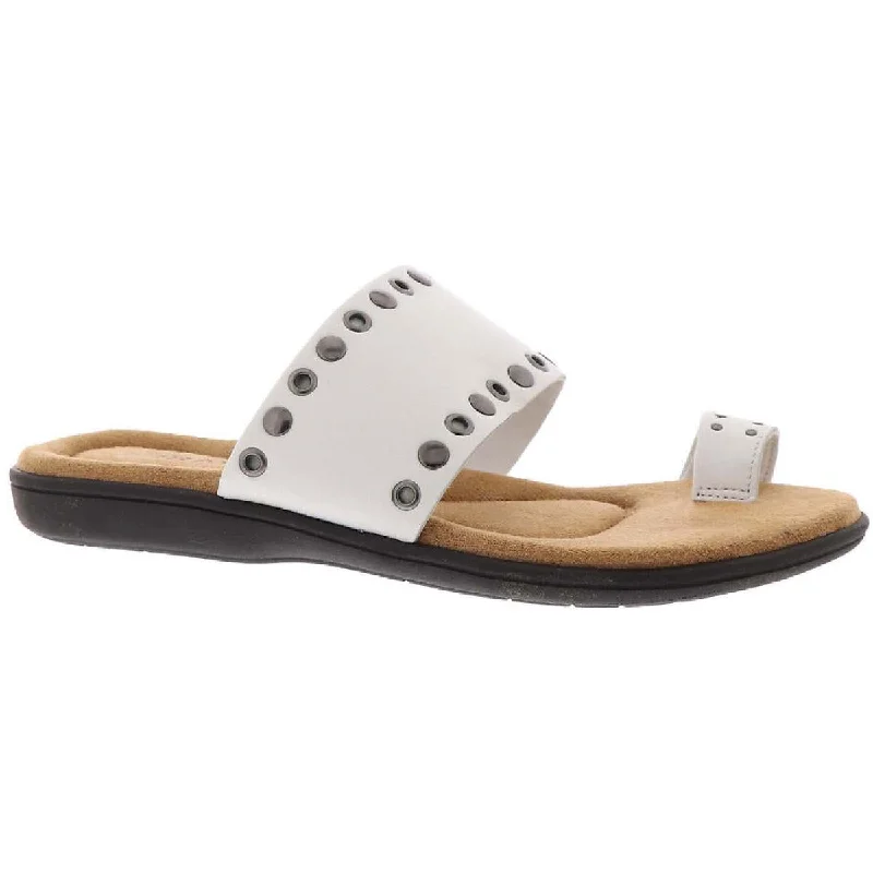 Women's Sandals with a Wedge Heel and a Tassel Detail in Orange for a Trendy LookArray Womens Coronado Leather Embellished Slide Sandals