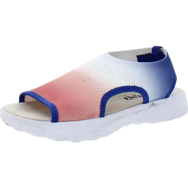 Plus Size Women's Wide - Width Platform Sandals in Black for Added Comfort and HeightArray Womens Marley Slip On Casual Slingback Sandals