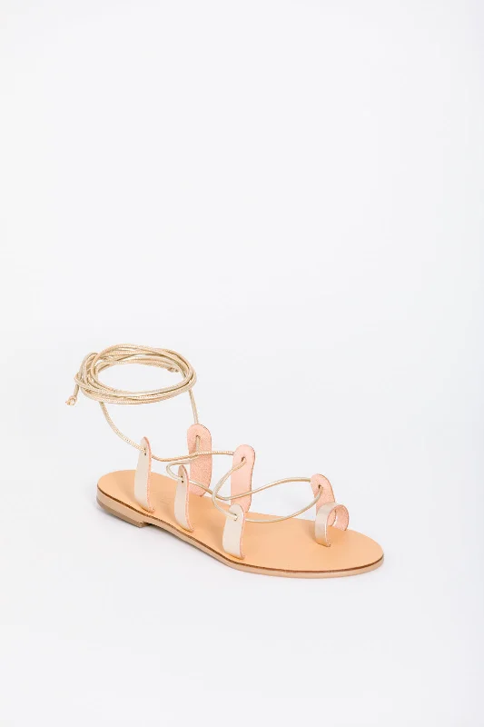 Women's Strappy Gladiator Sandals with Buckle Closures in Tan for a Boho LookAthena Vegetable Tanned Leather Sandal