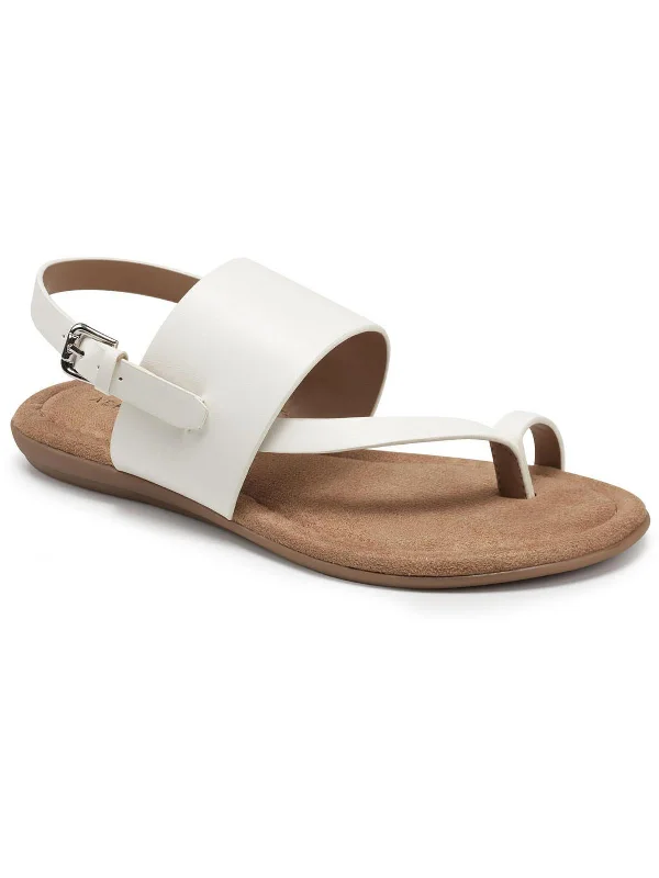 Plus Size Women's Wide - Width Platform Sandals in Black for Added Comfort and HeightAvea Womens Toe Loop Memory Foam Slingback Sandals