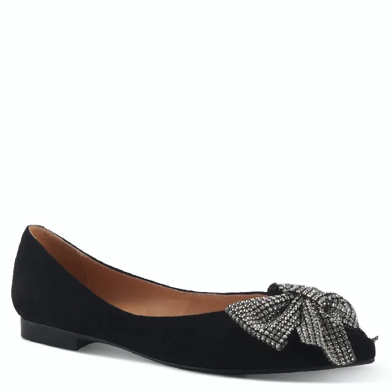 Women's Leather - Strapped Sandals with a Braided Detail in Brown for a Rustic AppealAzura Adularia Ornate Ballet Flat In Black
