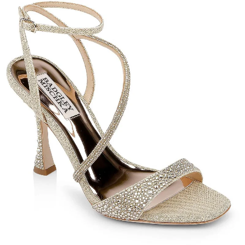Adjustable Strap Women's Sandals with a Padded Heel in Pink for a Custom FitBadgley Mischka Womens Sally  Buckle Open Toe Heels
