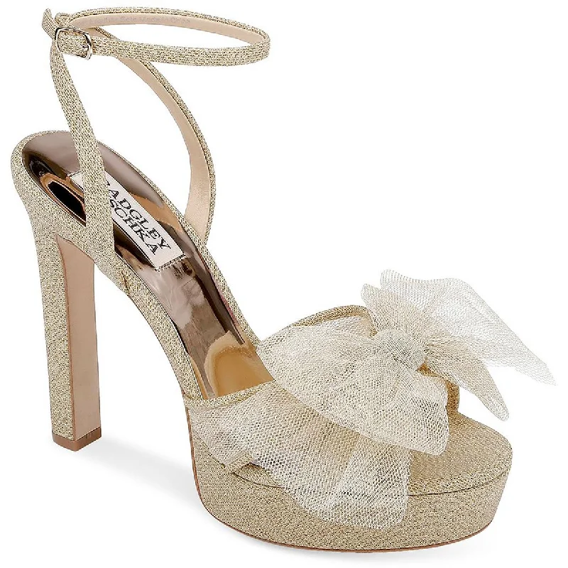 Women's Leather - Strapped Sandals with a Braided Detail in Brown for a Rustic AppealBadgley Mischka Womens Sophie  Knot-Front Dressy Heels