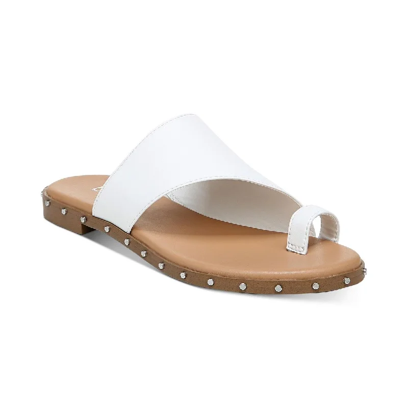 Child - Friendly Women's Sandals with a Secure Buckle in Purple for Moms on the GoBar III Womens Hattiep Faux Leather Toe Loop Slide Sandals