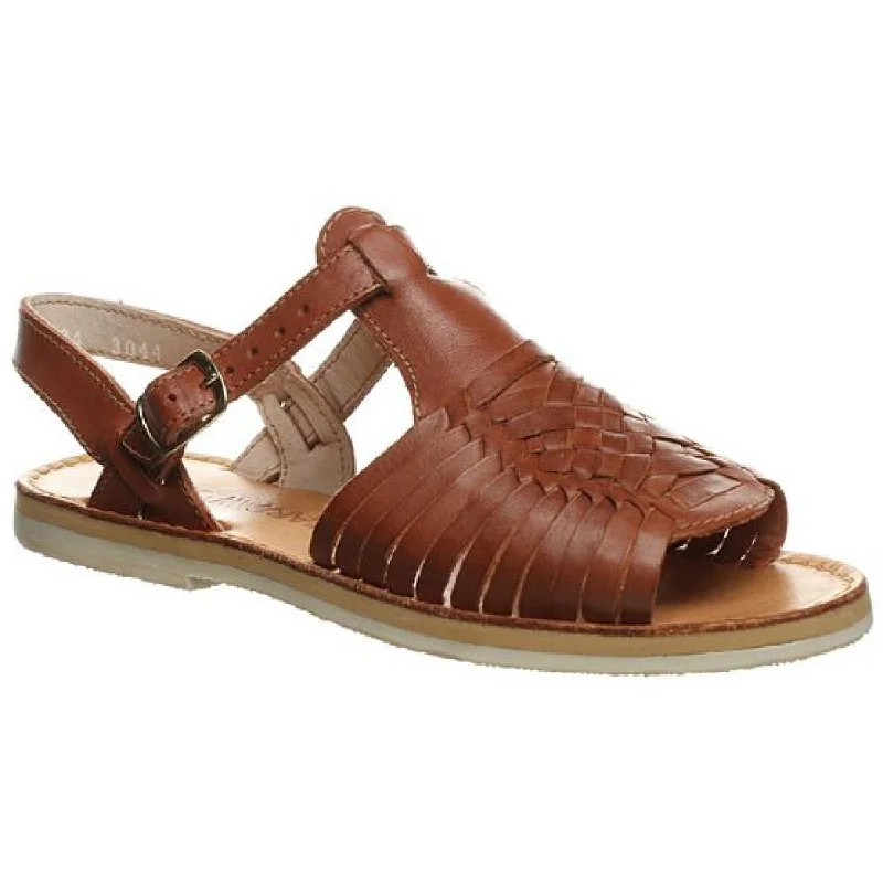 Women's Cork - Soled Espadrille Sandals with a Rope - Trimmed Upper in Navy for a Summer VibeBearpaw Womens Gloria Leather Woven Huarache Sandals