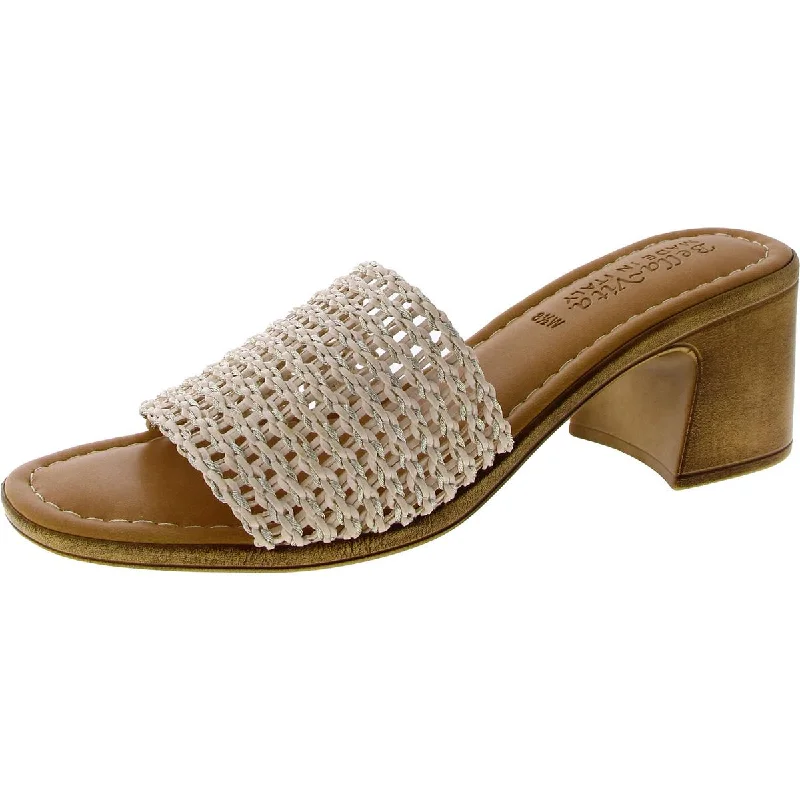 Women's Thong Sandals with a Beaded Design in Multicolor for a Beachy AestheticBella Vita Womens ENI Woven Almond toe Block Heel