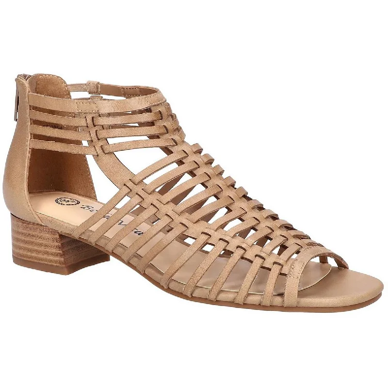 Women's Leather - Strapped Sandals with a Braided Detail in Brown for a Rustic AppealBella Vita Womens Holden Leather Caged Gladiator Sandals