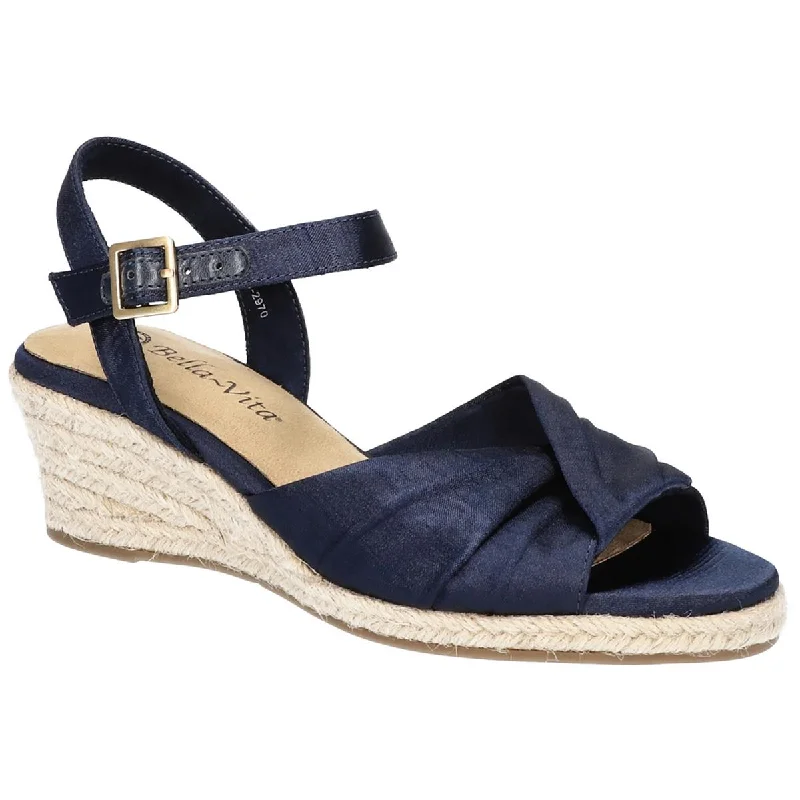 Women's Sandals with a Floral - Printed Upper in Pink for a Feminine Spring LookBella Vita Womens ISABETH Thai Silk Peep Toe Wedge Sandals
