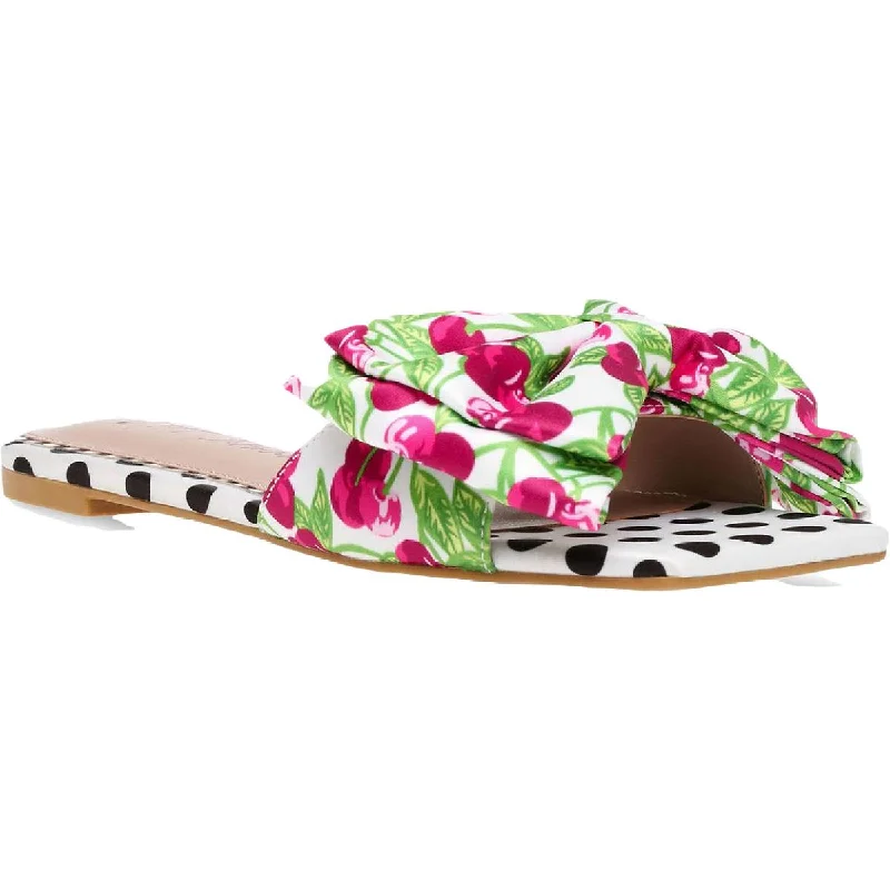 Women's Leather - Strapped Sandals with a Braided Detail in Brown for a Rustic AppealBetsey Johnson Womens Daisy Comfort Insole Slip On Slides
