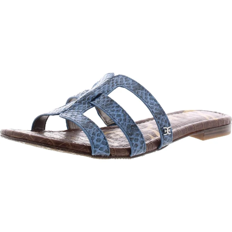Women's Leather - Strapped Sandals with a Braided Detail in Brown for a Rustic AppealBettie Womens Laceless Flat Flat Sandals