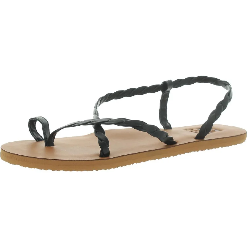 Orthopedic Women's Sandals with Arch Support in Gray for Foot HealthBillabong Womens Agua Waves Toe Loop Woven Flip-Flops