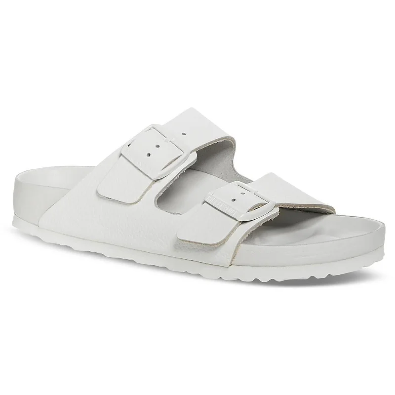 Sustainable Women's Recycled Material Sandals in Beige for Eco - Conscious ShoppersBirkenstock Womens Arizona BS Leather Footbed Slide Sandals