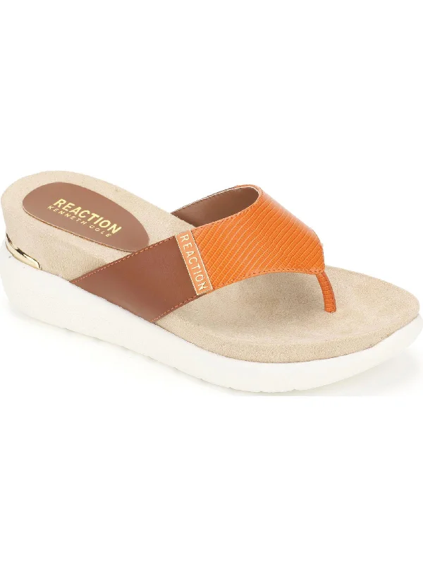 Women's Ankle - Strap Sandals with a Block Heel in Red for a Sophisticated StyleBlaire Womens Logo Slides Thong Sandals