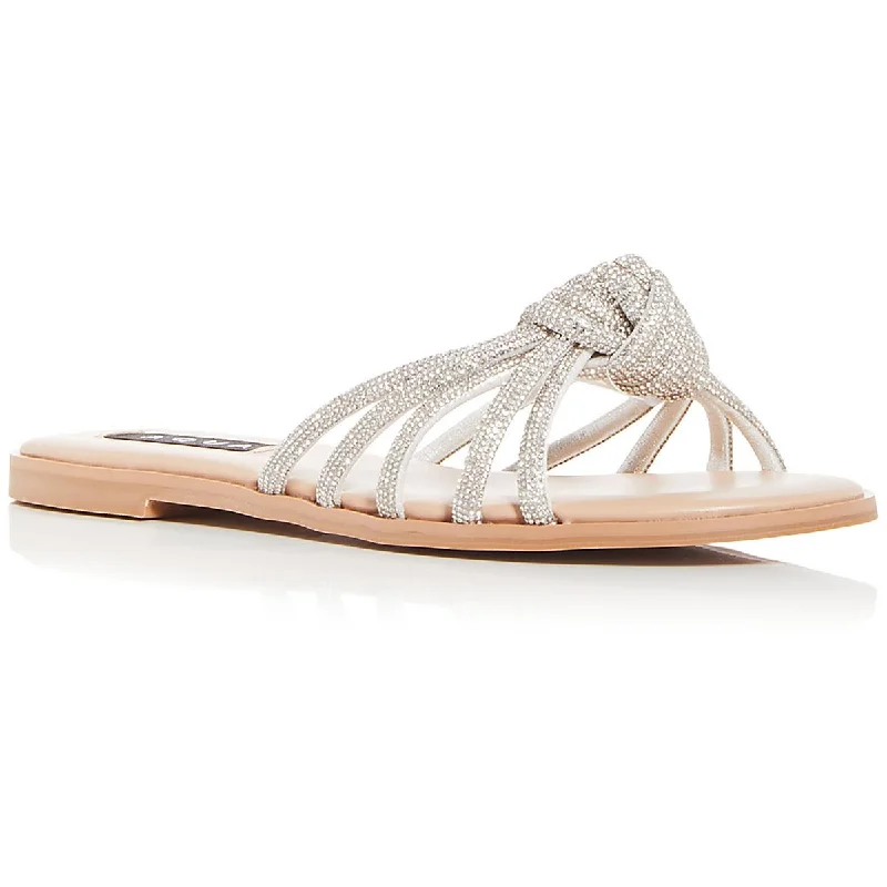 Women's Thong Sandals with a Beaded Design in Multicolor for a Beachy AestheticBlink Womens Slip On Knot Slide Sandals