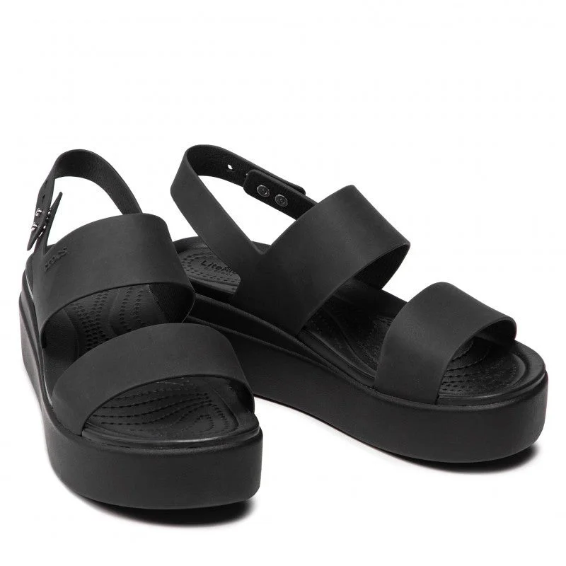Plus Size Women's Wide - Width Platform Sandals in Black for Added Comfort and HeightCrocs Sandals Woman Black Black