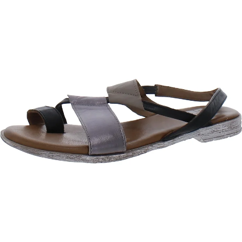 Women's Sandals with a Wedge Heel and a Tassel Detail in Orange for a Trendy LookBueno Womens Yuki Leather Toe Loop Slide Sandals