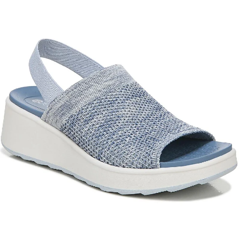 Women's Flat Slide Sandals with a Memory Foam Insole in White for All - Day ComfortBzees Womens Nouveau Slip On Wedge Sandals
