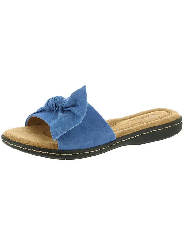 Women's Sandals with a Wedge Heel and a Tassel Detail in Orange for a Trendy LookCabana Womens Suede Slip On Slide Sandals