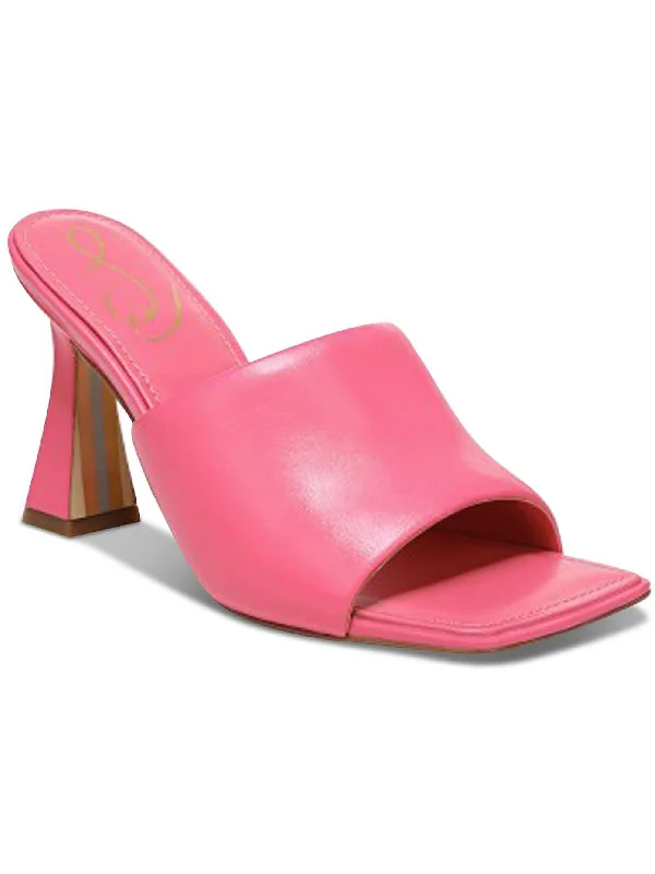 Women's Sandals with a Floral - Printed Upper in Pink for a Feminine Spring LookCarmen Womens Leather Square Toe Heels